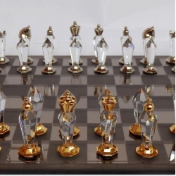 Хрустальные шахматы 25 см 153008