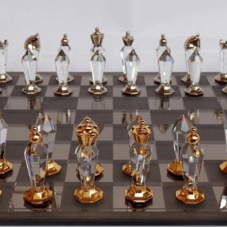 Хрустальные шахматы 25 см 153008
